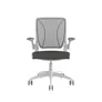 Humanscale World Chair Schreibtischstuhl mit Teppichrollen, silber/schwarz