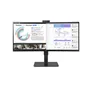 LG 34BQ77QC-B 86.7cm (34") UWQHD 21:9 IPS curved Monitor HDMI/DP/USB-C, Webcam