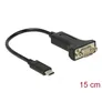 Delock Adapter USB Type-C™ > 1 x Seriell DB9 RS-232 15cm schwarz
