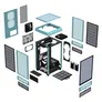 Thermaltake The Tower 200 Mini-Tower Mini-ITX Gehäuse mit Sichtfenster Turquoise