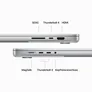 Apple MacBook Pro 16" 2023 M3 Pro/36/512 GB 12C CPU 18C GPU Silber MRW63D/A