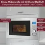 Bomann MWG 3001 H EB 25L Rahmenlos Einbaumikrowelle Grill & HL inox