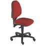 Topstar Standard-Drehstuhl o. Armlehnen, Stoff rot, Gestell schwarz