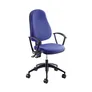 eurokraft pro Operator-Drehstuhl mit Permanentkontakt-Mechanik, blau