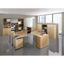 kaiserkraft Schreibtisch, BxT 800x800 mm, 4 Rundrohrbeine, lichtgrau