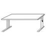 kasierkraft FINO-Schreibtisch, C-Fußgestell, 680-760mm, 1800x800mm, weiß