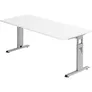 kasierkraft FINO-Schreibtisch, C-Fußgestell, 680-760mm, 1800x800mm, weiß