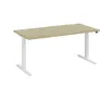 kaiserkraft Schreibtisch BOTTOM-UP white, BxT 1800x800 mm, Akazie-Dekor
