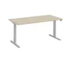 kaiserkraft Schreibtisch BOTTOM-UP silver, BxT 1800x800 mm, Ahorn-Dekor