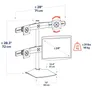 Ergotron DS100 Standfuß vier Monitore