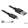 DeLOCK USB 3.1 Kabel 1m A zu C SuperSpeed Gen2 St./St. schwarz