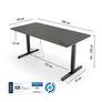 Yaasa Desk Pro 2 - 160x80cm - Dunkelgrau/Schwarz