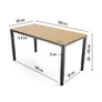 Yaasa Desk Four Bambus 160x80cm - Schwarzes Gestell