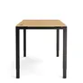 Yaasa Desk Four Bambus 160x80cm - Schwarzes Gestell