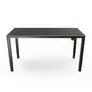Yaasa Desk Four Multiplex 160x80cm - Dunkelgraue Platte mit schwarzem Gestell