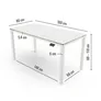 Yaasa Desk Four Multiplex 160x80cm - Weisse Platte mit weissem Gestell