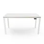 Yaasa Desk Four Multiplex 160x80cm - Weisse Platte mit weissem Gestell