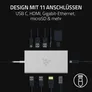 RAZER USB-C Dock - Mercury - 4K, 2xUSB-C, 4xUSB-A, Ethernet, HDMI, 3,5mm Klinke