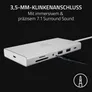 RAZER USB-C Dock - Mercury - 4K, 2xUSB-C, 4xUSB-A, Ethernet, HDMI, 3,5mm Klinke