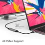 ALOGIC Ultra USB-C (männlich) auf DP (weiblich) Adapter grau 15 cm