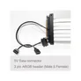 AZZA PCIe 3.0 x16 Extension Cable, Riser Kabel 200mm (180-degree female head)