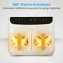 Medion MD 11760 Life P20 XXL Twin Doppelzonen-Heißluftfritteuse 8,7 l, weiß