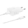 Samsung Schnellladegerät T2510 USB-C 25W mit Datenkabel, Weiß