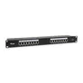 EQUIP 326417 Cat.6 Geschirmtes Patch Panel, Schwarz