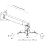 EQUIP 650703 Projektor Decken-/ Wandhalterung, White