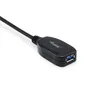 EQUIP 133347 Aktive USB 3.0 Verlängerungskabel, M/F, 10m, 5Gbps, Schwarz