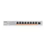 ZyXEL XMG-108 8 Port 10/2,5G MultiGig PoE++ 100W Switch unmanaged, 8xPoE++ (60W)