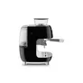 SMEG EGF03BLEU 50s Style Siebträgermaschine mit Kaffeemühle Schwarz