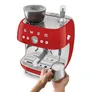 SMEG EGF03RDEU 50s Style Siebträgermaschine mit Kaffeemühle Rot