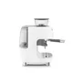 SMEG EGF03WHEU 50s Style Siebträgermaschine mit Kaffeemühle Weiß