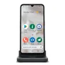 Doro 8100 Plus inkl. Tischladestation und Wallet Case Mobiltelefon grau