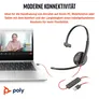 Poly Blackwire 3210 Monaural USB-C Headset +USB-C/A Adapter (Bulk)