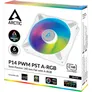 ARCTIC Gehäuselüfter P14 PWM PST A-RGB 0dB weiß, 140 mm, 4-pin