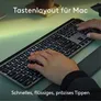 Logitech MX Keys S for Mac, Pale Grey - Multi-Device-Tastatur für macOS und iPadOS