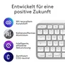 Logitech MX Keys S for Mac, Pale Grey - Multi-Device-Tastatur für macOS und iPadOS