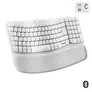 Logitech Wave Keys for Mac Off-White DE-Layout - Kabellose ergonomische Tastatur