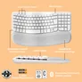 Logitech Wave Keys for Mac Off-White DE-Layout - Kabellose ergonomische Tastatur