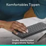 Logitech Keys-To-Go 2 Graphite - mobile kabellose Tastatur für Tablets & Notebooks