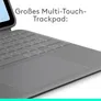 Logitech Combo Touch Tastatur-Case Grau für iPad Air 13" (M2), DE-Layout