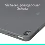 Logitech Combo Touch Tastatur-Case Grau für iPad Air 13" (M2), DE-Layout