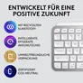 Logitech MX Keys Mini for Mac, Pale Grey - Kabellose & Kompakte Performance Tastatur