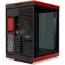 HYTE Y70 Touch Infinite Black Cherry ATX Midi Tower Gaming Gehäuse rot/schwarz Seitenfenster