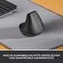 Logitech Lift Vertical Graphite - Ergonomische Kabellose Maus (Rechtshänder)