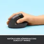 Logitech Lift Vertical Graphite - Ergonomische Kabellose Maus (Rechtshänder)