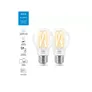WiZ 60W E27 Standardform Filament Clear (TW) Doppelpack