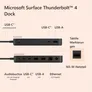 Microsoft Surface Thunderbolt 4-Dock - Docking für Surface Devices T8H-00002